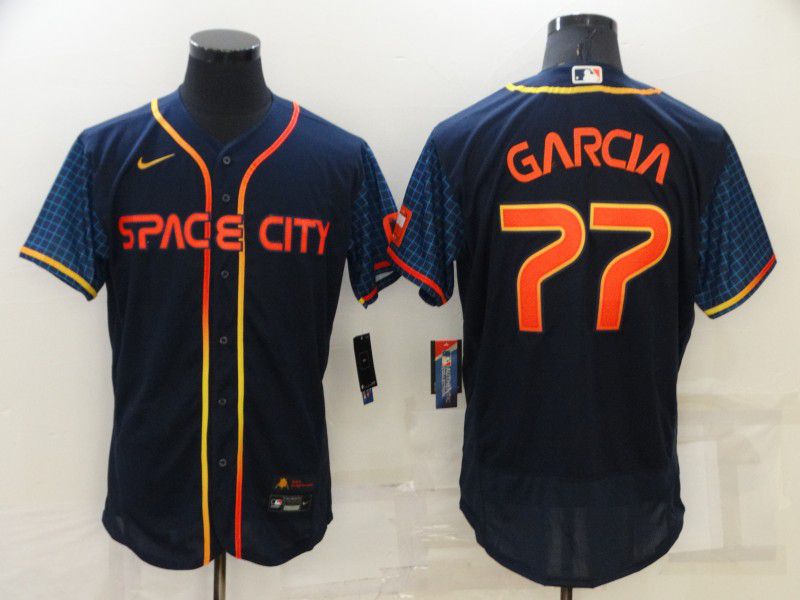 Men Houston Astros #77 Garcia Blue City Edition Elite Nike 2022 MLB Jerseys->houston astros->MLB Jersey